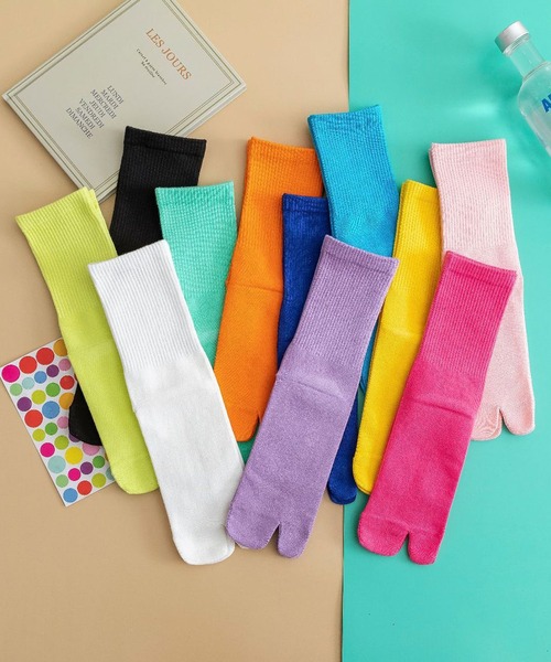 「kakko」（カッコ）の「レディース カラフル足袋ソックス 4足セット（ソックス/靴下・レディース・B/G/I/P/K/L/M/N/D/E/C/A/H/J/O/F・FREE）」の17枚目の写真