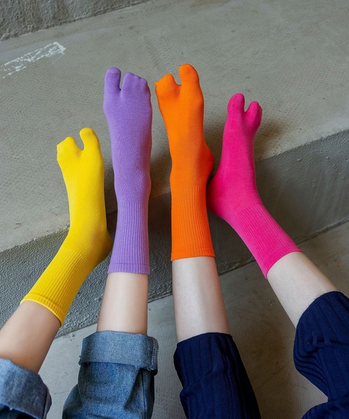 「kakko」（カッコ）の「レディース カラフル足袋ソックス 4足セット（ソックス/靴下・レディース・B/G/I/P/K/L/M/N/D/E/C/A/H/J/O/F・FREE）」の20枚目の写真