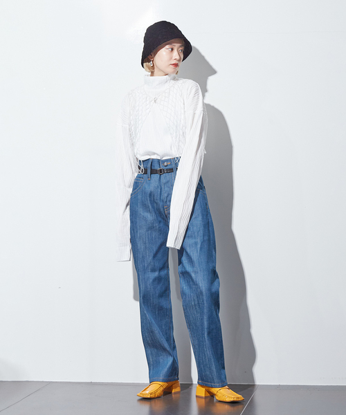 KURO(クロ)の「【KURO/クロ】STITCHING DENIM パンツ(その他パンツ・レディース・ネイビー・30/29)」の7枚目の写真