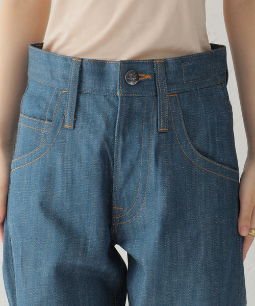 KURO(クロ)の「【KURO/クロ】STITCHING DENIM パンツ(その他パンツ・レディース・ネイビー・30/29)」の2枚目の写真
