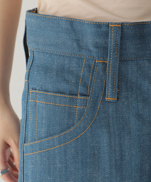 KURO(クロ)の「【KURO/クロ】STITCHING DENIM パンツ(その他パンツ・レディース・ネイビー・30/29)」の20枚目の写真