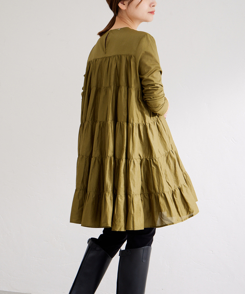 merlette(マーレット)の「【MERLETTE for JS×Naoko Tsuji】SOLIMAN:別注ワンピース(ワンピース・レディース・カーキ・X-SMALL/SMALL/MEDIUM)」の19枚目の写真