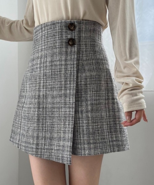 one after another NICE CLAUP（ワンアフターアナザーナイスクラップ）の「【再入荷/新色追加】着回し万能。スタイルアップミニスカパン（その他パンツ・レディース・ブラック/グレー系その他/ブラウン系その他/ホワイト系その他・FREE）」の9枚目の写真