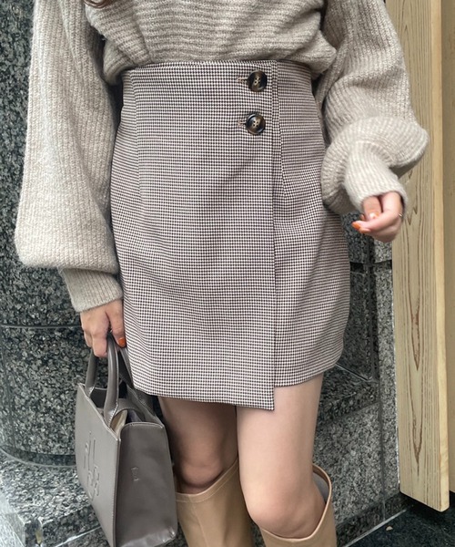 one after another NICE CLAUP（ワンアフターアナザーナイスクラップ）の「【再入荷/新色追加】着回し万能。スタイルアップミニスカパン（その他パンツ・レディース・ブラック/グレー系その他/ブラウン系その他/ホワイト系その他・FREE）」の15枚目の写真