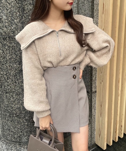 one after another NICE CLAUP（ワンアフターアナザーナイスクラップ）の「【再入荷/新色追加】着回し万能。スタイルアップミニスカパン（その他パンツ・レディース・ブラック/グレー系その他/ブラウン系その他/ホワイト系その他・FREE）」の14枚目の写真