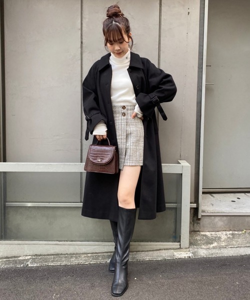 one after another NICE CLAUP（ワンアフターアナザーナイスクラップ）の「【再入荷/新色追加】着回し万能。スタイルアップミニスカパン（その他パンツ・レディース・ブラック/グレー系その他/ブラウン系その他/ホワイト系その他・FREE）」の22枚目の写真