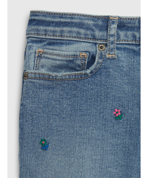 GAP（ギャップ）の「ウォッシュウェル ハイライズ 刺しゅうデニムレギンス (キッズ)（デニムパンツ・キッズ・ライトインディゴブルー・8/10/12/14/16/6）」の3枚目の写真