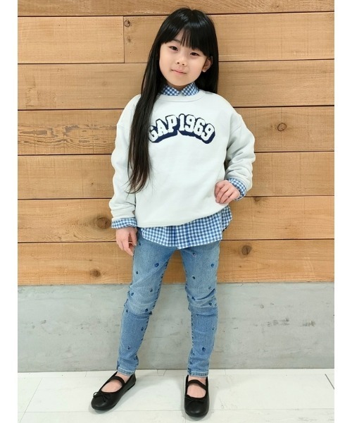 GAP（ギャップ）の「ウォッシュウェル ハイライズ 刺しゅうデニムレギンス (キッズ)（デニムパンツ・キッズ・ライトインディゴブルー・8/10/12/14/16/6）」の5枚目の写真