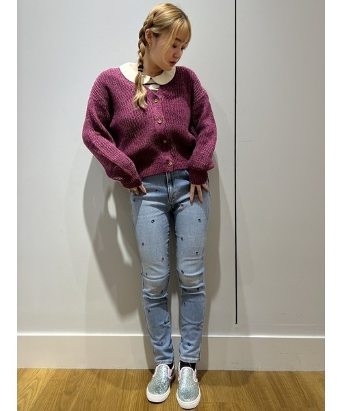 GAP（ギャップ）の「ウォッシュウェル ハイライズ 刺しゅうデニムレギンス (キッズ)（デニムパンツ・キッズ・ライトインディゴブルー・8/10/12/14/16/6）」の7枚目の写真