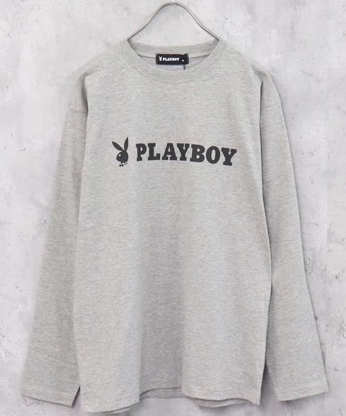 PLAYBOY（プレイボーイ）の「PLAYBOY長袖Tシャツ（Tシャツ/カットソー・キッズ・ラベンダー/チャコール/ホワイト系/ホワイト系1/ブラック系/ブラック系1/グレー系/グレー系1/グレー系2/ベージュ系/ダークグリーン系/オフホワイト/杢グレー/モカ/カーキ/ベージュ/ダークグリーン/ブラック・XXS/XS/S）」の10枚目の写真