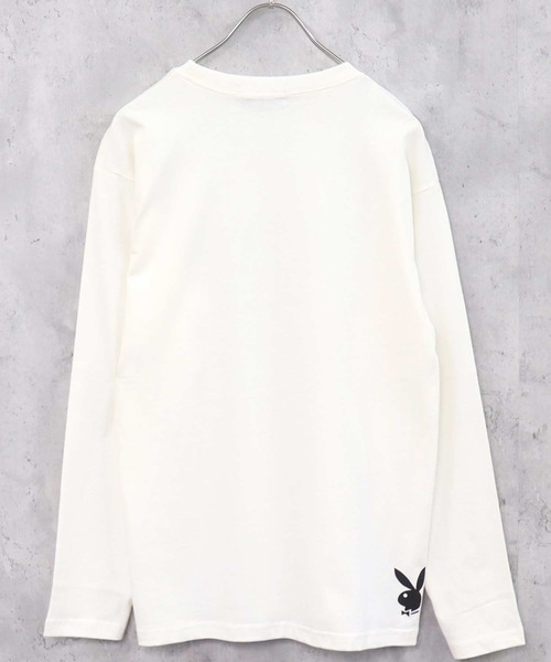 PLAYBOY（プレイボーイ）の「PLAYBOY長袖Tシャツ（Tシャツ/カットソー・キッズ・ラベンダー/チャコール/ホワイト系/ホワイト系1/ブラック系/ブラック系1/グレー系/グレー系1/グレー系2/ベージュ系/ダークグリーン系/オフホワイト/杢グレー/モカ/カーキ/ベージュ/ダークグリーン/ブラック・XXS/XS/S）」の20枚目の写真