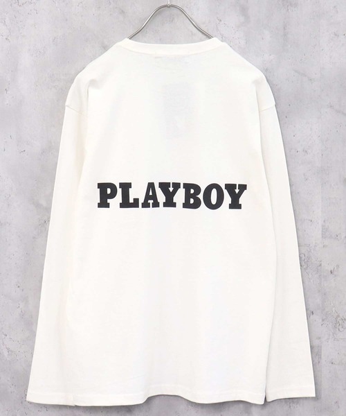 PLAYBOY（プレイボーイ）の「PLAYBOY長袖Tシャツ（Tシャツ/カットソー・キッズ・ラベンダー/チャコール/ホワイト系/ホワイト系1/ブラック系/ブラック系1/グレー系/グレー系1/グレー系2/ベージュ系/ダークグリーン系/オフホワイト/杢グレー/モカ/カーキ/ベージュ/ダークグリーン/ブラック・XXS/XS/S）」の19枚目の写真