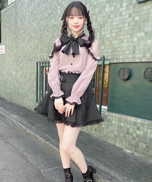 ROJITA（ロジータ）の「配色ボウタイフリルブラウス（シャツ