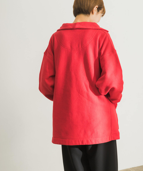 Champion(チャンピオン)の「『25周年別注』Champion×UR リバースウィーブハーフZIP SWEAT(その他トップス・レディース・ネイビー/オートミール/レッド系その他・FREE)」の4枚目の写真