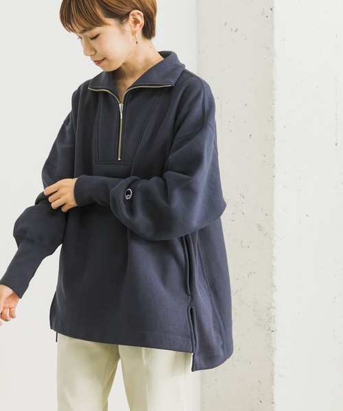 Champion(チャンピオン)の「『25周年別注』Champion×UR リバースウィーブハーフZIP SWEAT(その他トップス・レディース・ネイビー/オートミール/レッド系その他・FREE)」の20枚目の写真
