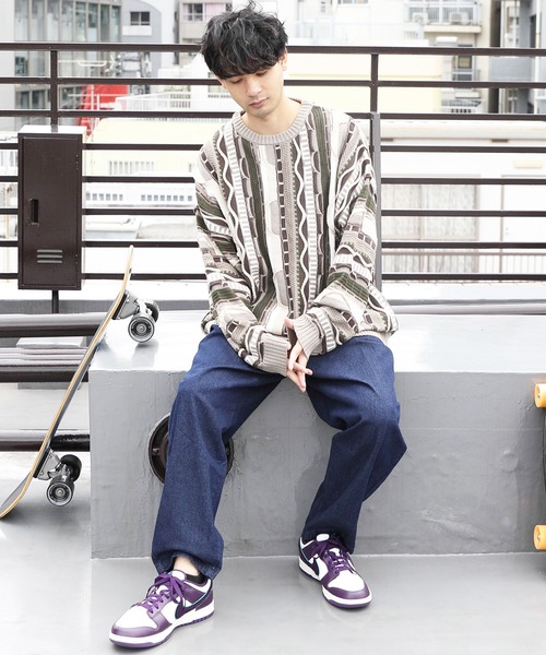 ８(eight)（エイト）の「３Ｄクルーネックニット（ニット/セーター・メンズ・グレイッシュベージュ/ダークグリーン/ブラック・LARGE/MEDIUM）」の19枚目の写真