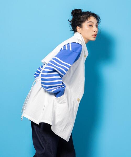 CITEN（シテン）の「＜CITEN＞ステンカラー ベスト（ベスト・レディース・ベージュ/オフホワイト・FREE）」の5枚目の写真