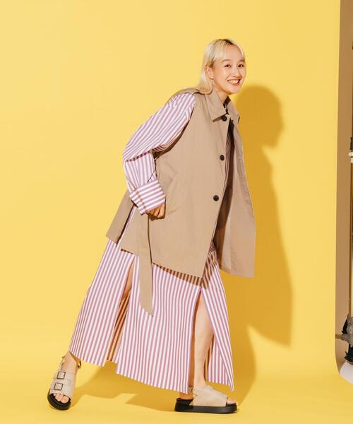 CITEN（シテン）の「＜CITEN＞ステンカラー ベスト（ベスト・レディース・ベージュ/オフホワイト・FREE）」の6枚目の写真