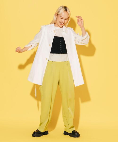 CITEN（シテン）の「＜CITEN＞ステンカラー ベスト（ベスト・レディース・ベージュ/オフホワイト・FREE）」の15枚目の写真