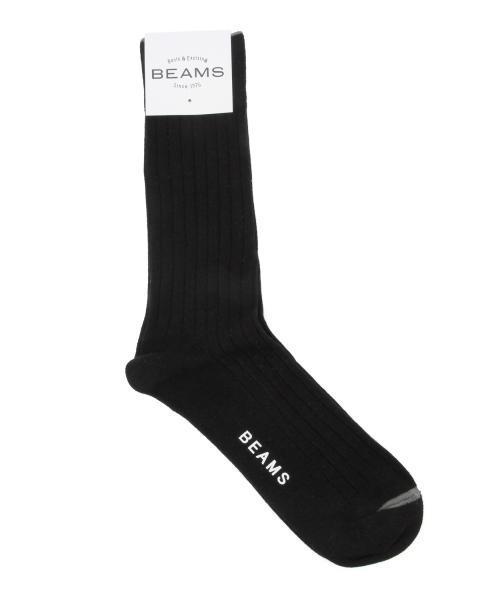 BEAMS(ビームス)の「◎BEAMS / ベーシック リブ編み ソックス (ソックス/靴下・メンズ・ホワイト/グレー/ブラック/ネイビー・ONE SIZE)」の5枚目の写真