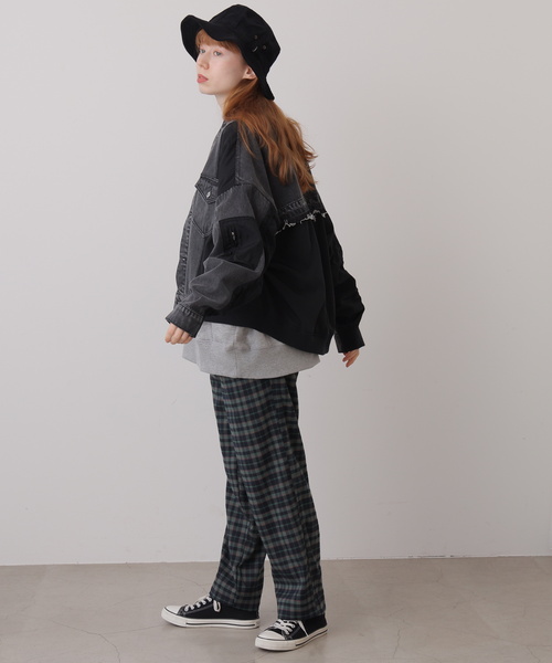 DOUBLE NAME（ダブルネーム）の「GジャンドッキングMA-1（MA-1・レディース・インディゴブルー/ブラック・FREE）」の7枚目の写真