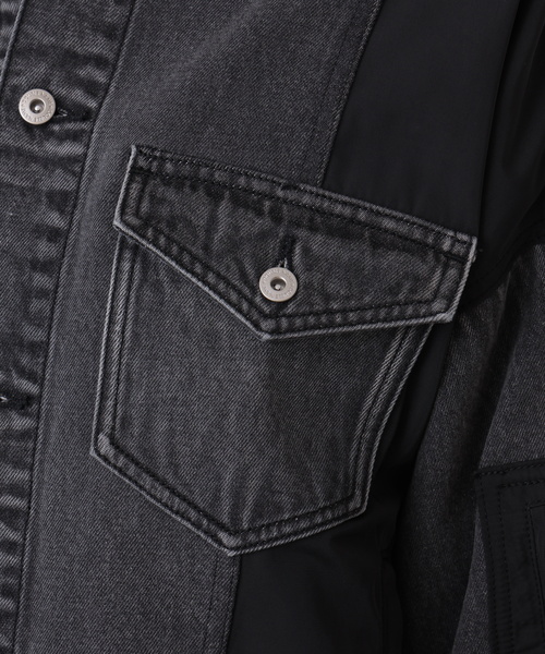 DOUBLE NAME（ダブルネーム）の「GジャンドッキングMA-1（MA-1・レディース・インディゴブルー/ブラック・FREE）」の15枚目の写真