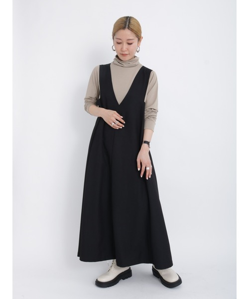 Samansa Mos2 blue(サマンサモスモスブルー)の「【発熱保温】タートルネックプルオーバー(Tシャツ/カットソー・レディース・オフホワイト/ブラック/シルバーグレー/ベージュ・MEDIUM/LARGE)」の21枚目の写真