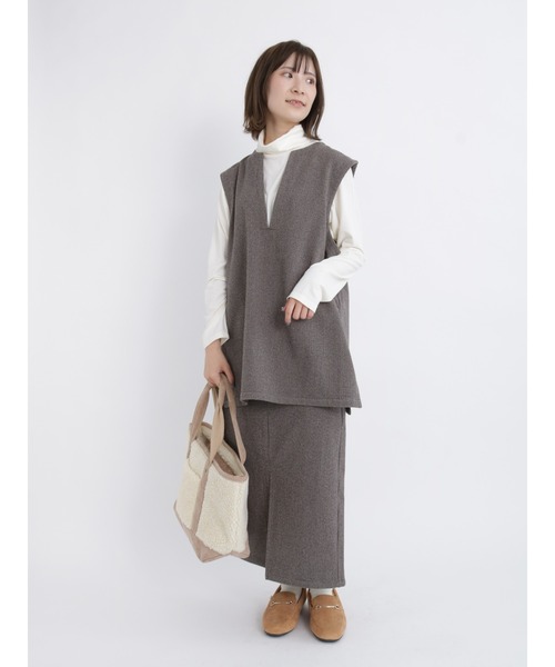 Samansa Mos2 blue(サマンサモスモスブルー)の「【発熱保温】タートルネックプルオーバー(Tシャツ/カットソー・レディース・オフホワイト/ブラック/シルバーグレー/ベージュ・MEDIUM/LARGE)」の11枚目の写真