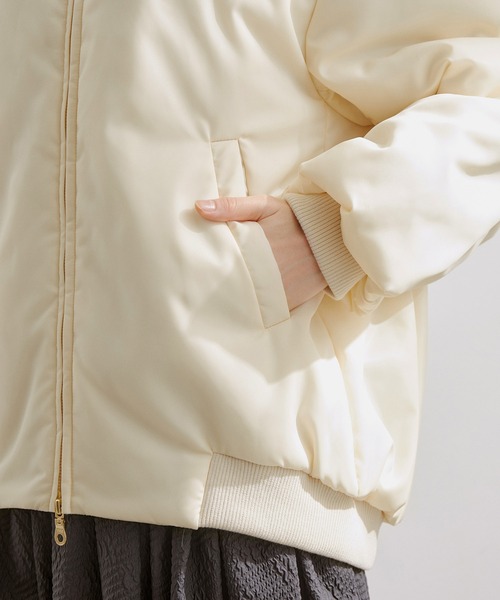 ROPE'（ロペ）の「【エディター三尋木奈保さんコラボ】フォルムブルゾンMA-1（MA-1・レディース・ベージュ/カーキ・36/38）」の13枚目の写真