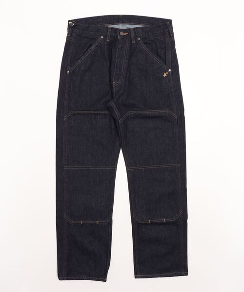 A BATHING APE カーゴ　デニムパンツ AAPE BY *A BATHING APE® ワイド カーゴジーンズ | ブルー | FARFETCH JP