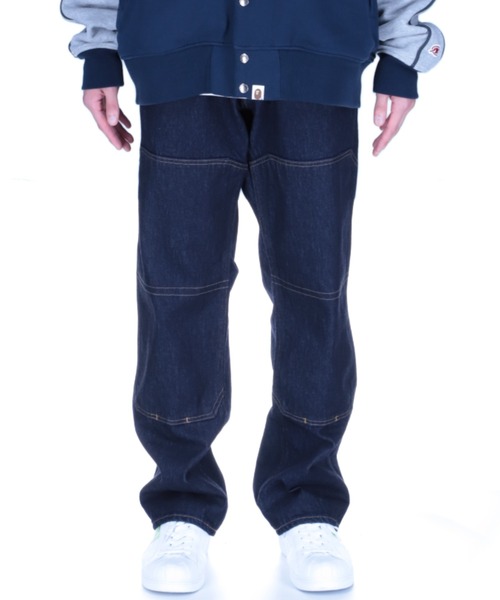 A BATHING APE（アベイシングエイプ）の「DOUBLE KNEE LOOSE FIT DENIM