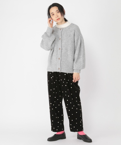 studio CLIP(スタディオクリップ)の「5ゲージフラッフィヤーンWフェイスカーディガン(カーディガン/ボレロ・レディース・ブラック/ライトベージュ/グレー/マスタード・FREE)」の5枚目の写真