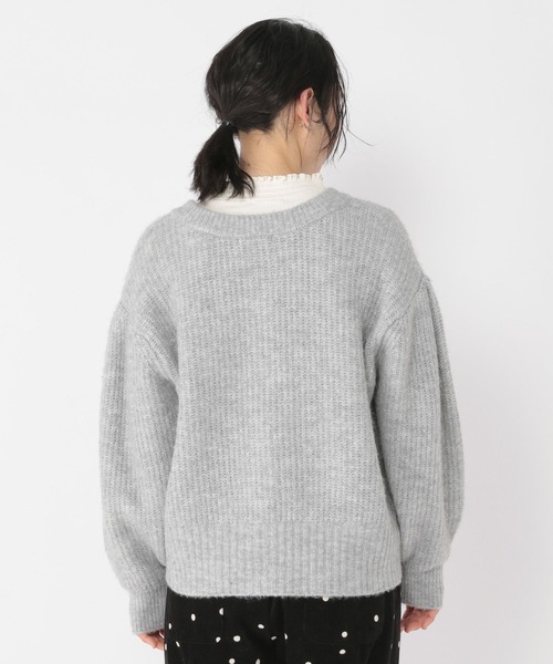 studio CLIP(スタディオクリップ)の「5ゲージフラッフィヤーンWフェイスカーディガン(カーディガン/ボレロ・レディース・ブラック/ライトベージュ/グレー/マスタード・FREE)」の10枚目の写真