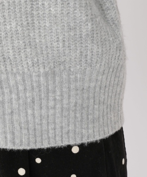 studio CLIP(スタディオクリップ)の「5ゲージフラッフィヤーンWフェイスカーディガン(カーディガン/ボレロ・レディース・ブラック/ライトベージュ/グレー/マスタード・FREE)」の14枚目の写真