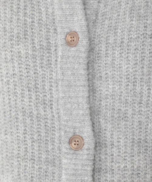 studio CLIP(スタディオクリップ)の「5ゲージフラッフィヤーンWフェイスカーディガン(カーディガン/ボレロ・レディース・ブラック/ライトベージュ/グレー/マスタード・FREE)」の16枚目の写真