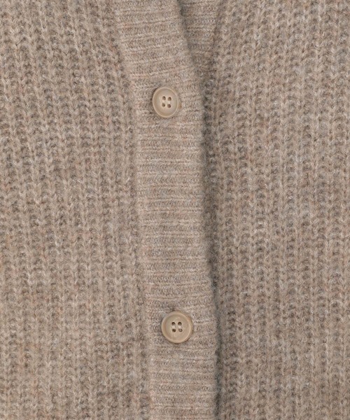 studio CLIP(スタディオクリップ)の「5ゲージフラッフィヤーンWフェイスカーディガン(カーディガン/ボレロ・レディース・ブラック/ライトベージュ/グレー/マスタード・FREE)」の18枚目の写真