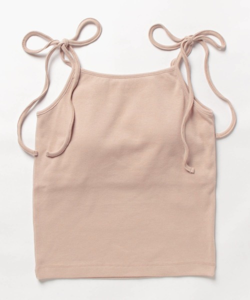 EPIMI E'PIMMY（エピミエピミー）の「カップ付きリボンキャミ（キャミソール・レディース・ブラック/オリーブ/ピンクベージュ/ベージュ/オフホワイト/オートミール・MEDIUM）」の11枚目の写真