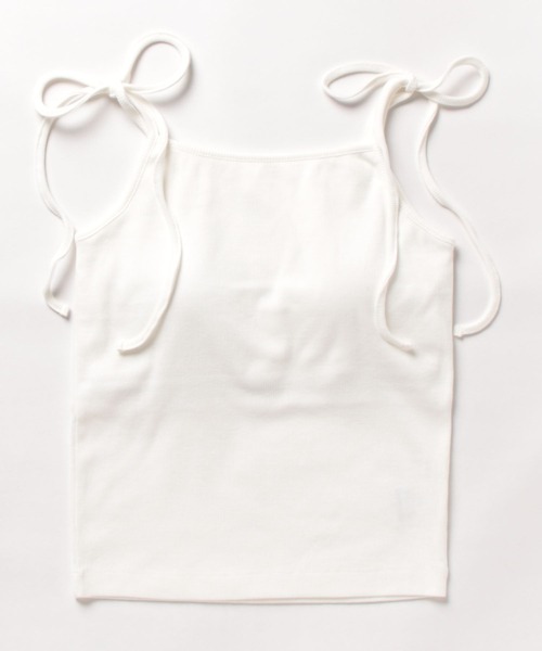 EPIMI E'PIMMY（エピミエピミー）の「カップ付きリボンキャミ（キャミソール・レディース・ブラック/オリーブ/ピンクベージュ/ベージュ/オフホワイト/オートミール・MEDIUM）」の13枚目の写真