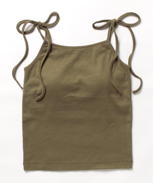 EPIMI E'PIMMY（エピミエピミー）の「カップ付きリボンキャミ（キャミソール・レディース・ブラック/オリーブ/ピンクベージュ/ベージュ/オフホワイト/オートミール・MEDIUM）」の14枚目の写真