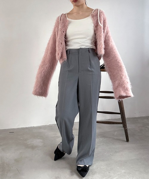 EPIMI E'PIMMY（エピミエピミー）の「カップ付きリボンキャミ（キャミソール・レディース・ブラック/オリーブ/ピンクベージュ/ベージュ/オフホワイト/オートミール・MEDIUM）」の19枚目の写真