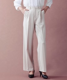 7days Life Styling | 【セットアップ対応・洗える】ワイドストレートパンツ（上下別売・変り織リスピィシリーズ)(スーツパンツ)