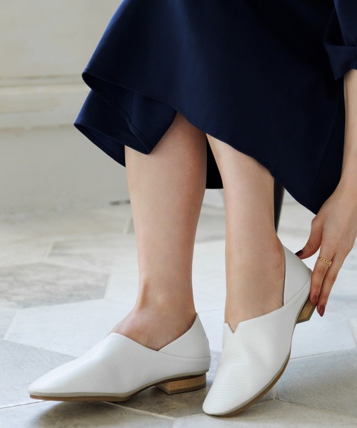 カムイ（卑弥呼）water massageソフトフラットシューズ　22.5 water massage（ウォーターマッサージ）の「【water massage