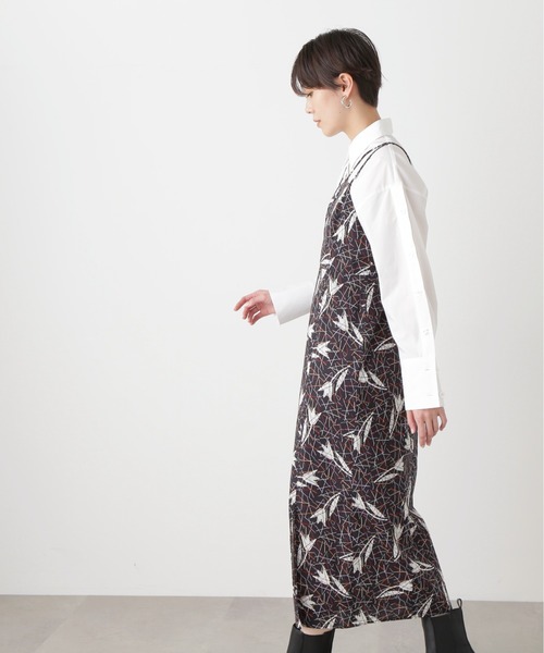 N.（N. Natural Beauty Basic）（エヌエヌナチュラルビューティーベーシック）の「◆ＬＩＢＥＲＴＹ　キャミワンピース（ワンピース・レディース・ブラック/グリーン・MEDIUM）」の8枚目の写真