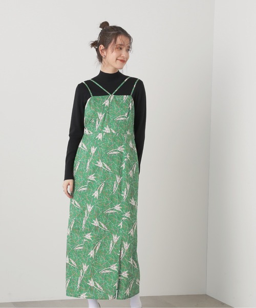 N.（N. Natural Beauty Basic）（エヌエヌナチュラルビューティーベーシック）の「◆ＬＩＢＥＲＴＹ　キャミワンピース（ワンピース・レディース・ブラック/グリーン・MEDIUM）」の9枚目の写真