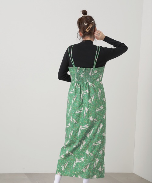 N.（N. Natural Beauty Basic）（エヌエヌナチュラルビューティーベーシック）の「◆ＬＩＢＥＲＴＹ　キャミワンピース（ワンピース・レディース・ブラック/グリーン・MEDIUM）」の13枚目の写真