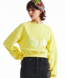 KIRSH | KIRSH BIG CHERRY HOLOGRAM CROP SWEATSHIRT/キルシービッグチェリーホログラムクロップスウェット(スウェット)