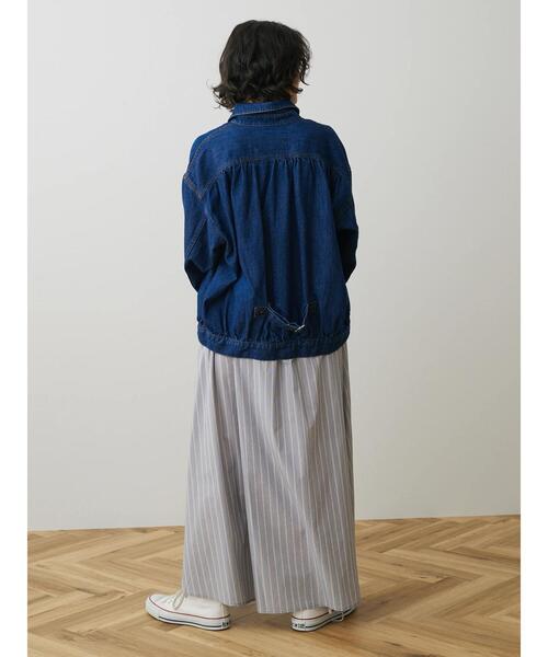 CRAFT STANDARD BOUTIQUE(クラフトスタンダードブティック)の「1stギャザーGジャン(デニムジャケット・レディース・インディゴブルー/ダークインディゴブルー・M/L)」の5枚目の写真