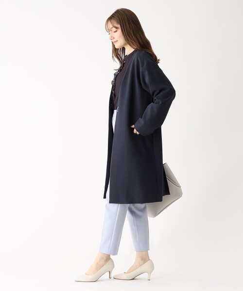 index（インデックス）の「◇ウォッシャブルノーカラーコート【洗濯機