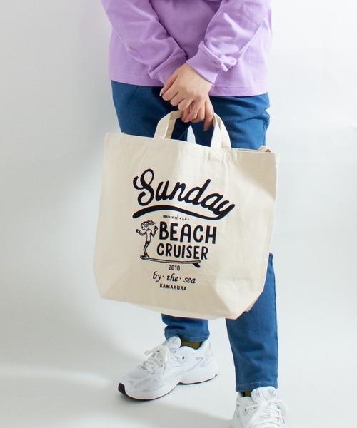 ALL ORDINARIES（オールオーディナリーズ）の「【SUNDAY BEACH CRUISER（サンデービーチクルーザー）】ロングボードマイリー 2WAYトートバッグ（トートバッグ・レディース・ナチュラル/ブラック・FREE）」の2枚目の写真