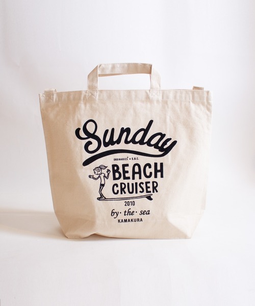 ALL ORDINARIES（オールオーディナリーズ）の「【SUNDAY BEACH CRUISER（サンデービーチクルーザー）】ロングボードマイリー 2WAYトートバッグ（トートバッグ・レディース・ナチュラル/ブラック・FREE）」の3枚目の写真
